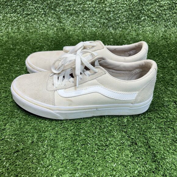 Vans Shoes - Vans Ward Womens Size 7 Beige White Athletic Walking Skateboard Shoes Sneakers